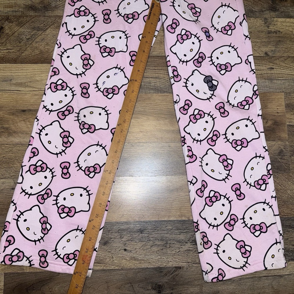 Hello Kitty Pajama Pants Sanrio Anime Elastic Waist And Hem Trousers Sz XXS (00) - Picture 4 of 9